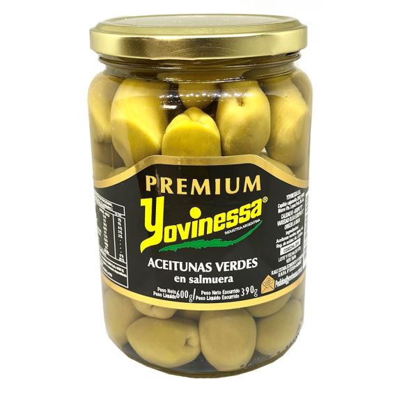 Aceitunas Verdes Premium Yovinessa x 600 gr.