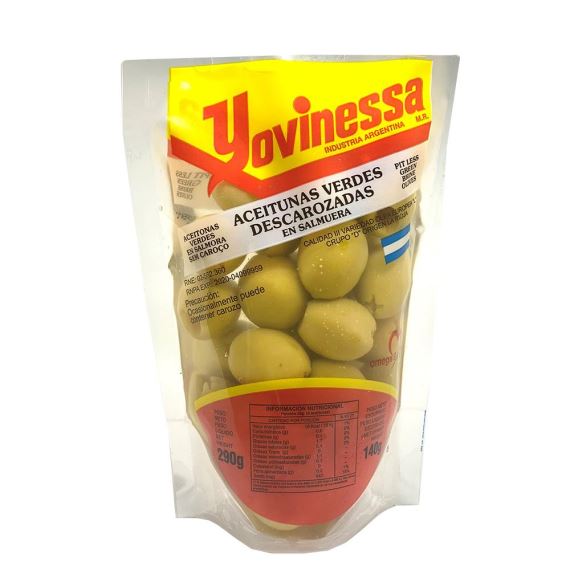 Aceitunas Verdes Descarozadas Yovinessa x 250 gr.
