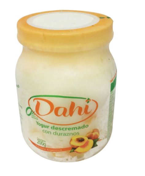 Yogur Dahi Durazno C/pulpa descremado