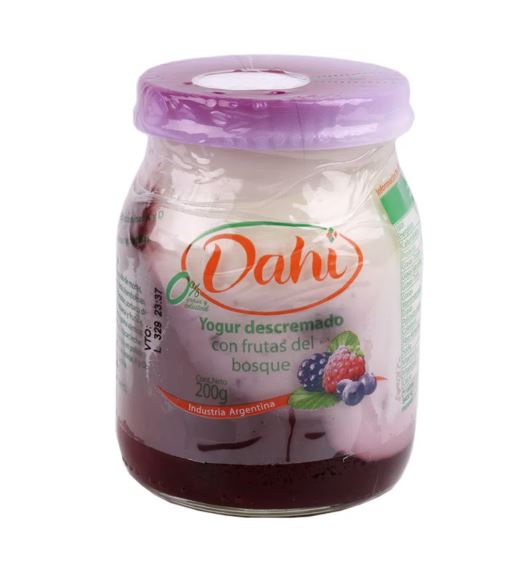 Yogur Dahi Frutos del Bosque C/pulpa descremado 