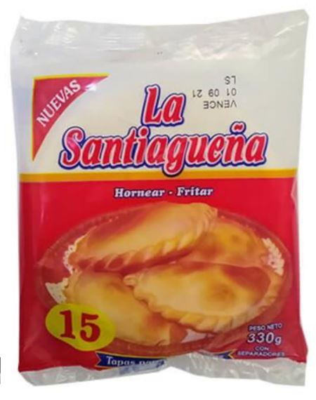 Tapas de empanadas Freir La Santiagueña